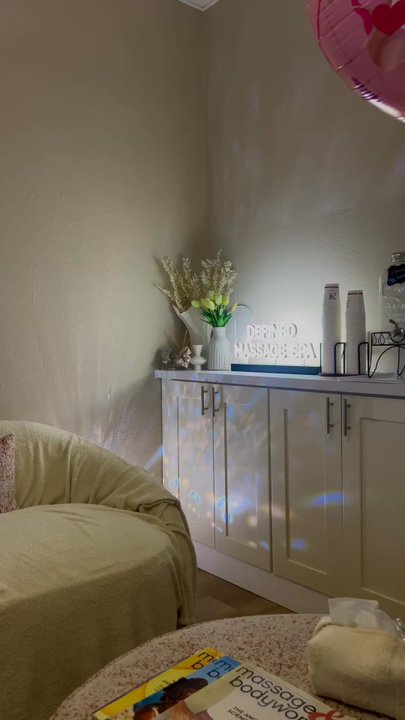 Defined Massage Spa - Cool lighting in the lounge | IG @moniquedao - Massage Near Me - Anaheim, California