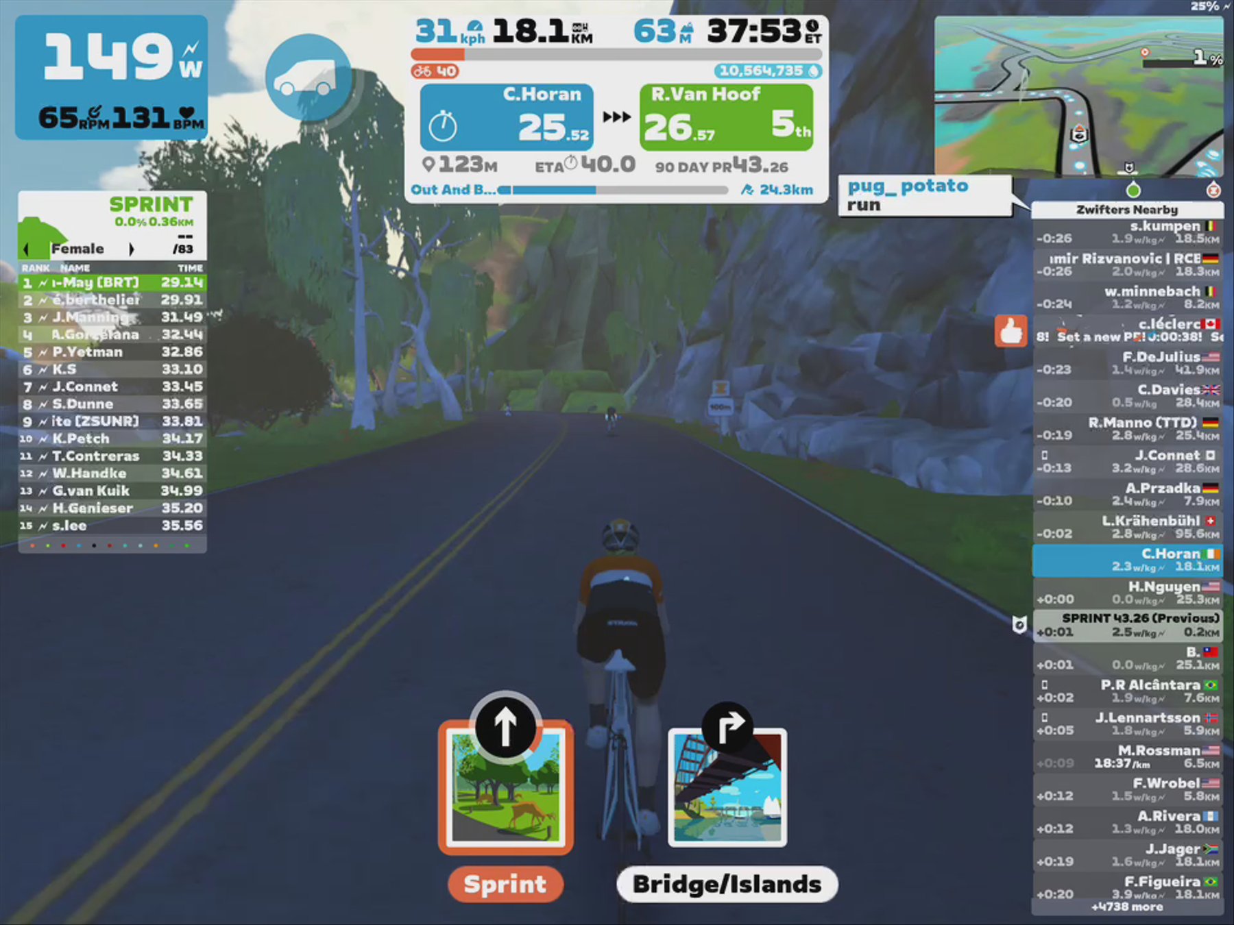 Zwift - Pacer Group Ride: Out And Back Again in Watopia with Yumi