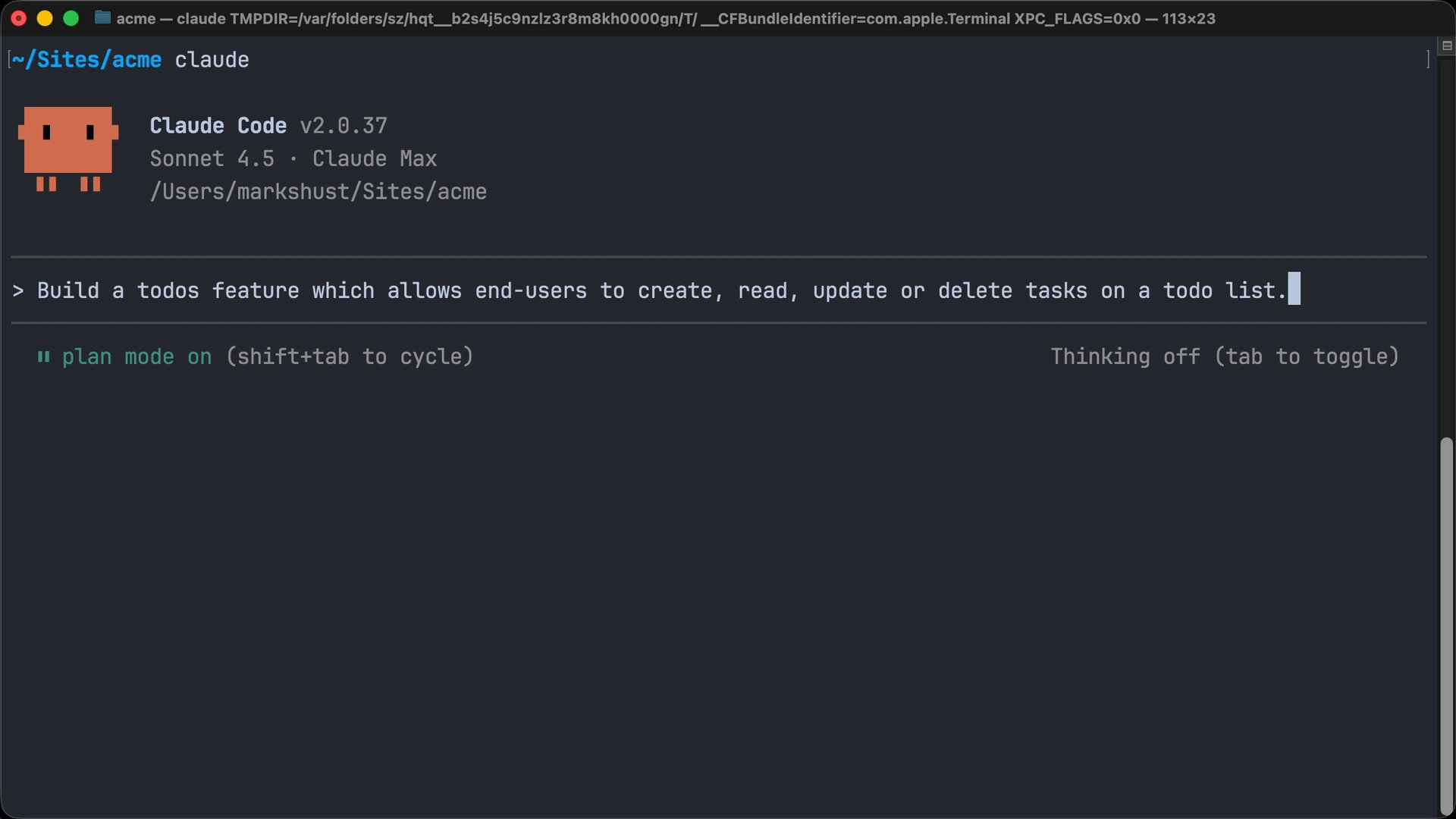Craft a focused prompt in Claude Code
