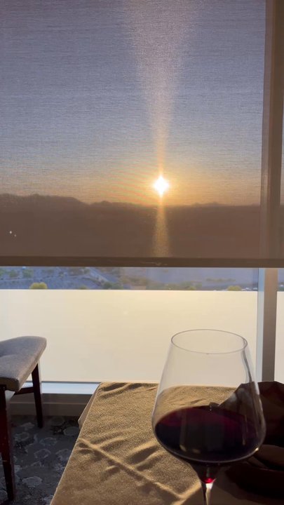 Orange Sky - The sunshade on auto-timer that reveals the setting sun - New American Near Me - Scottsdale, Arizona