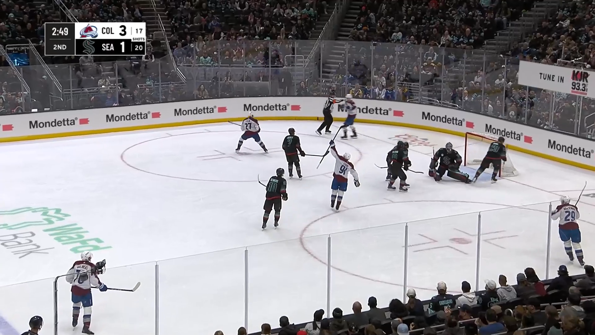 Kadri with redirection on Malinski shot · Mar 12, 2026