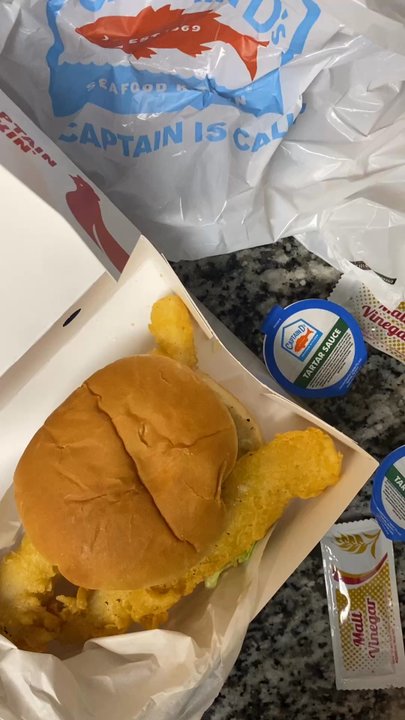 Captain D's - Giant Fish Sandwich - Seafood Near Me - Cordova, Tennessee