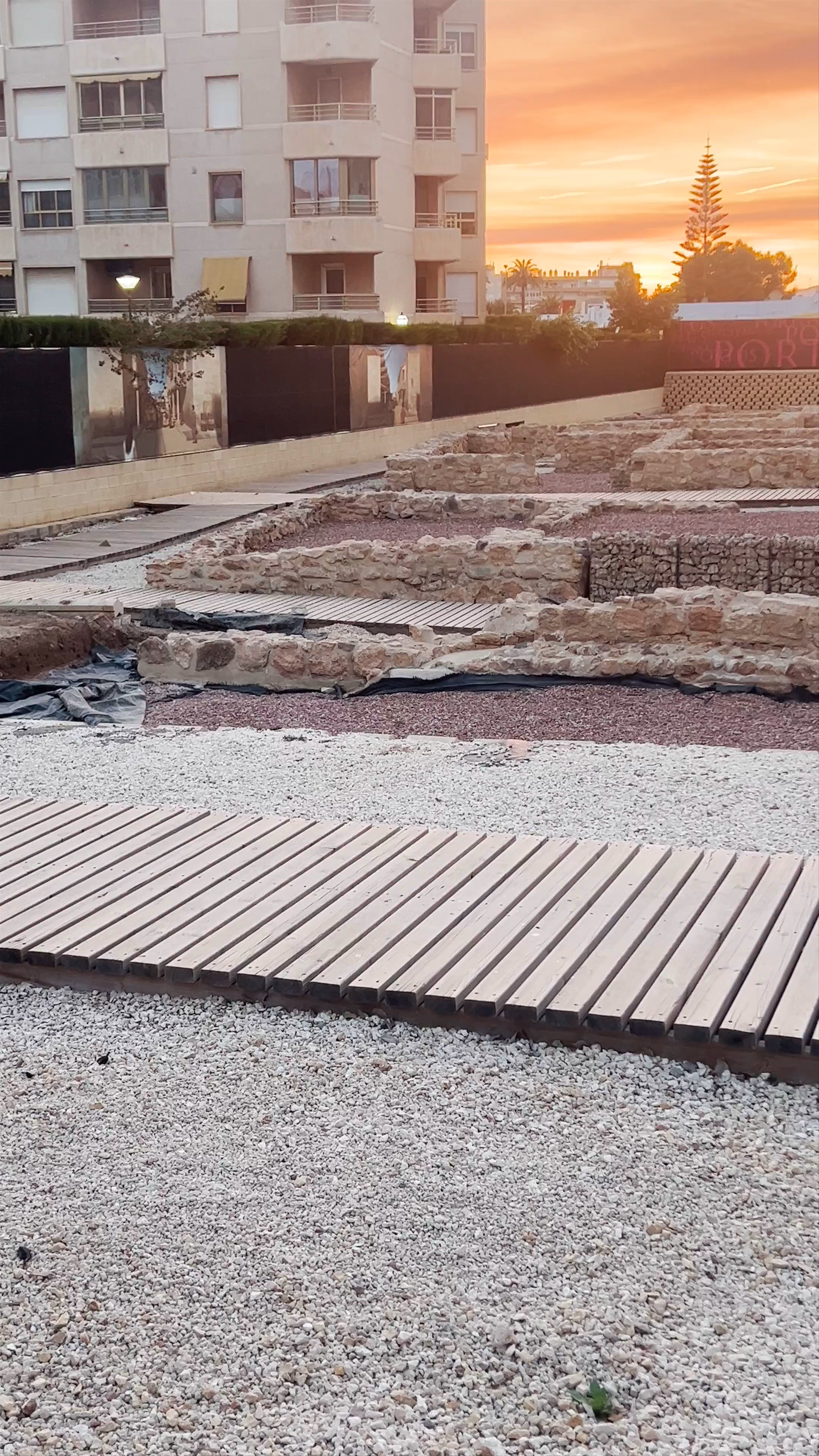 Portus Ilicitanus Archaeological Site at Sunset