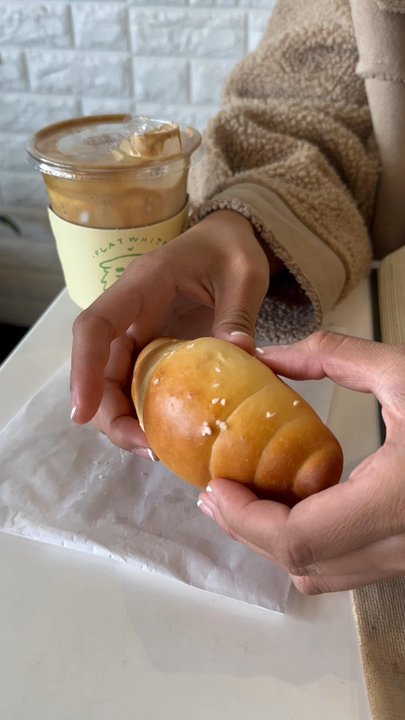 Flat White Coffee - salted butter toll - Cafes Near Me - Cypress, California