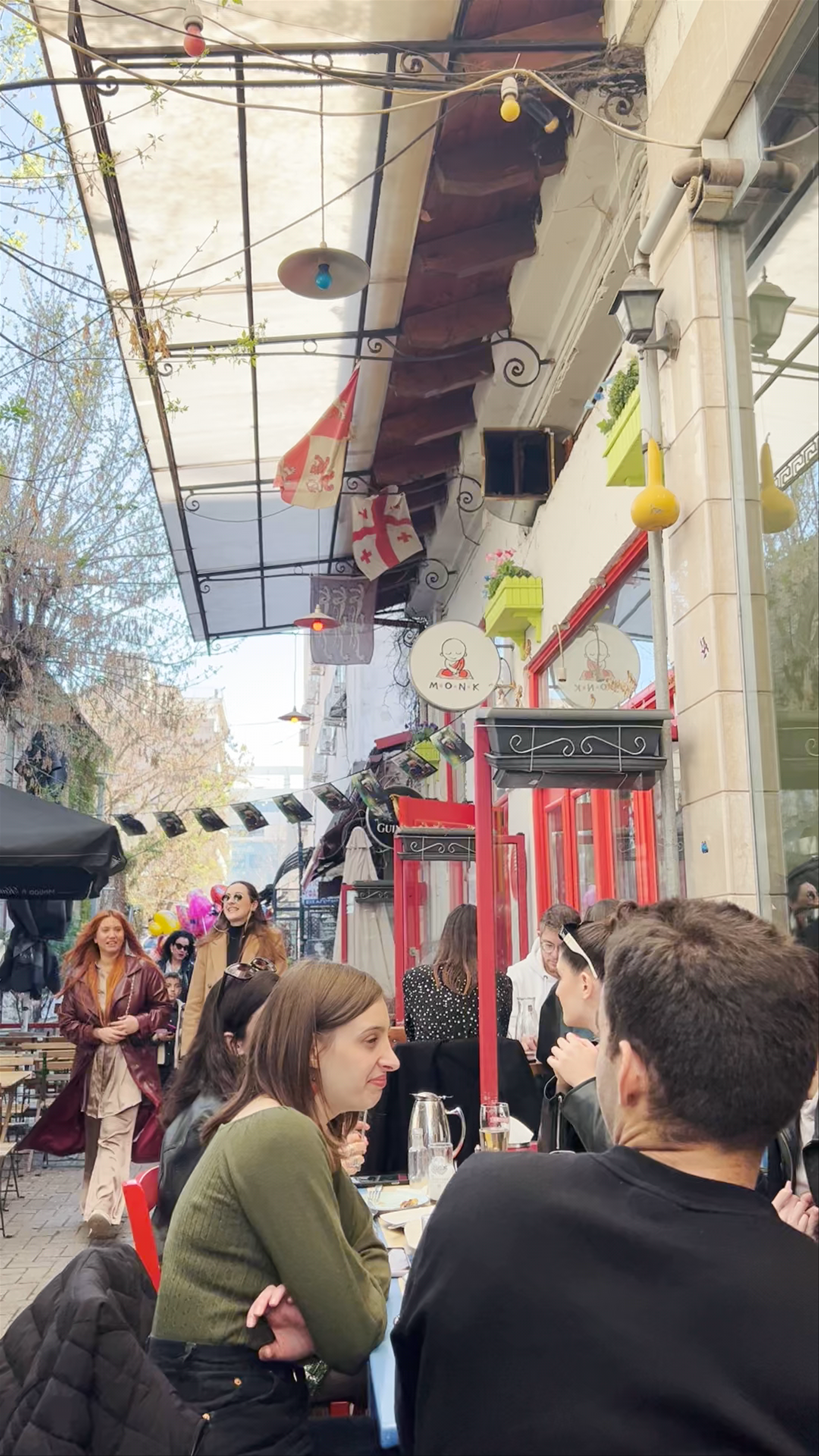 Charming Social Vibe at Monk Café, Apollonos Street, Larisa