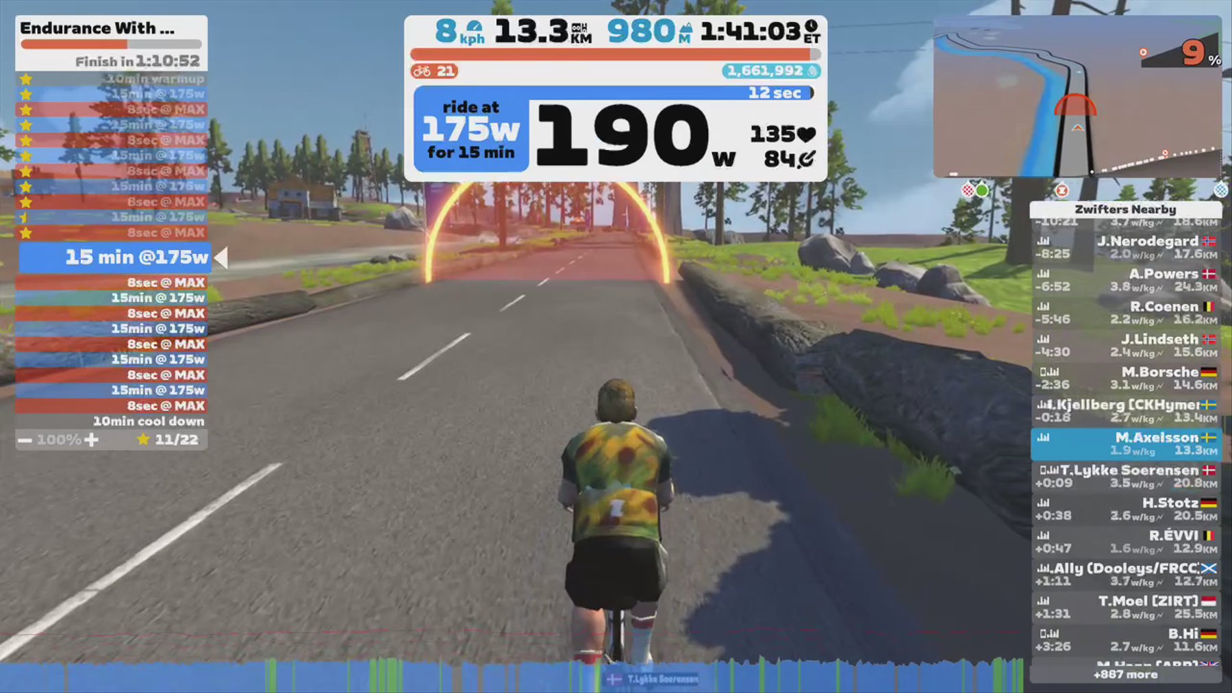 Zwift - Endurance With Max Sprints in France