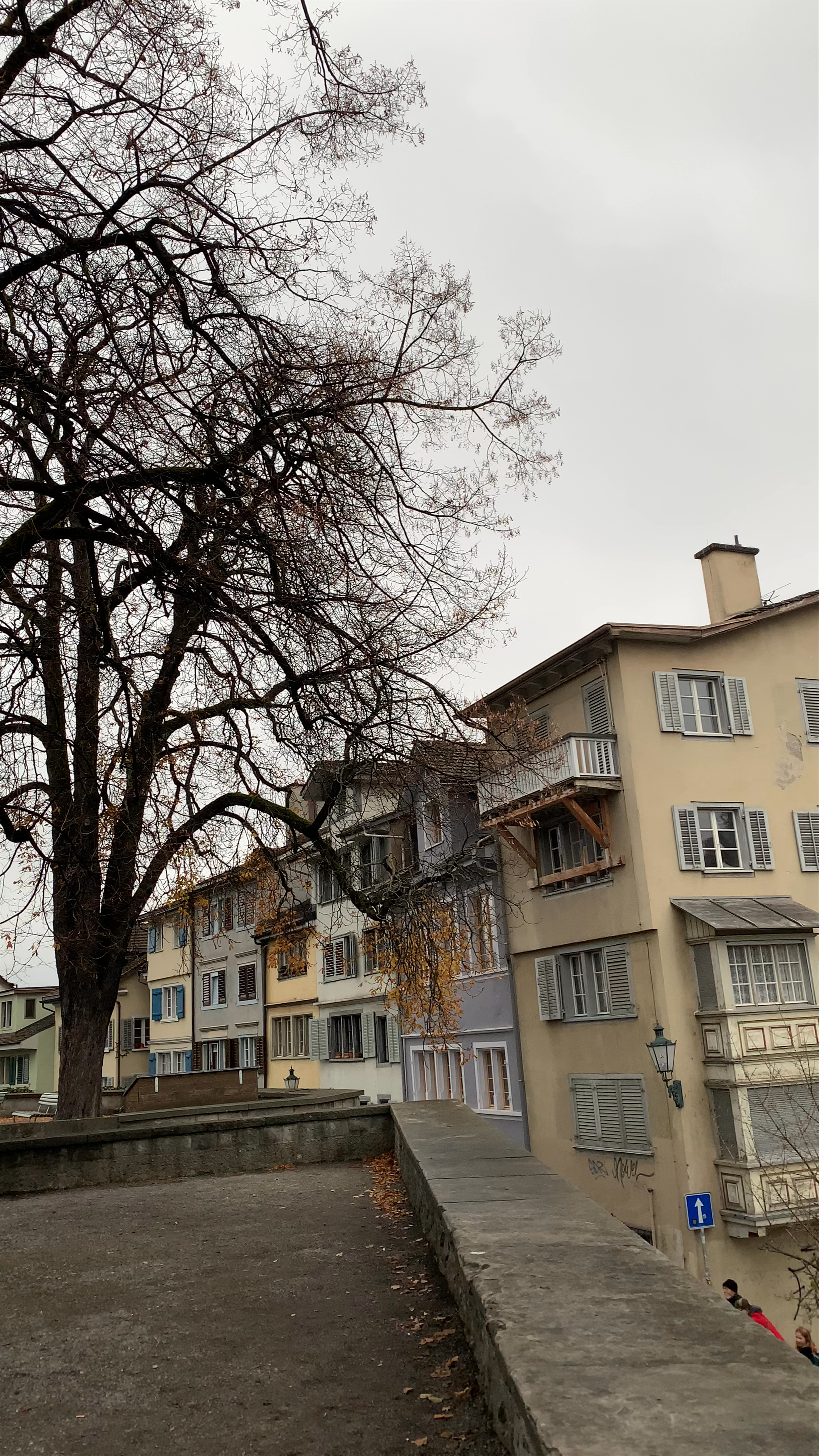 Scenic Winter Walk at Lindenhof, Zürich