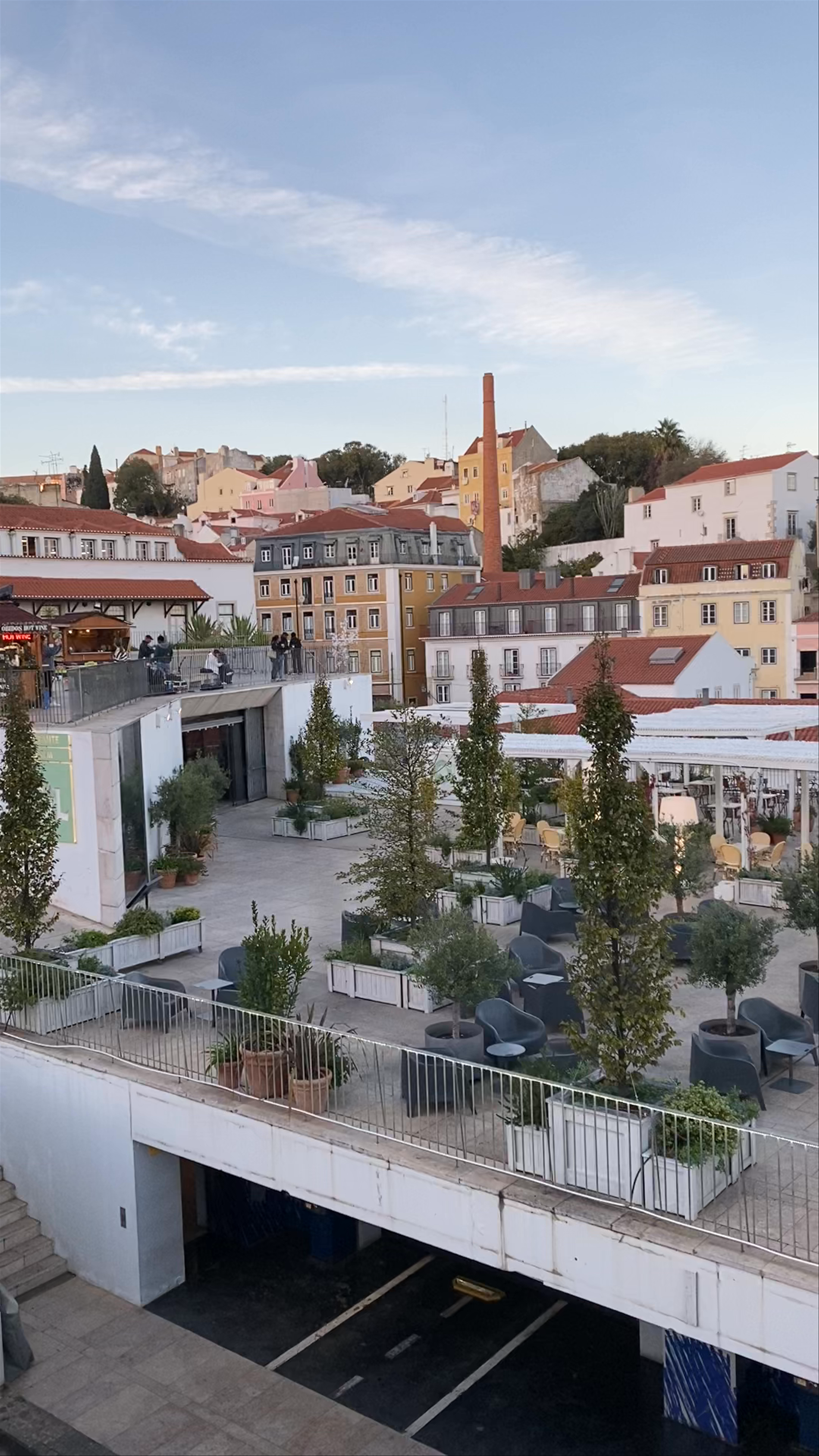 Sunset Views from Bar Terraço de Santa Luzia in Lisbon