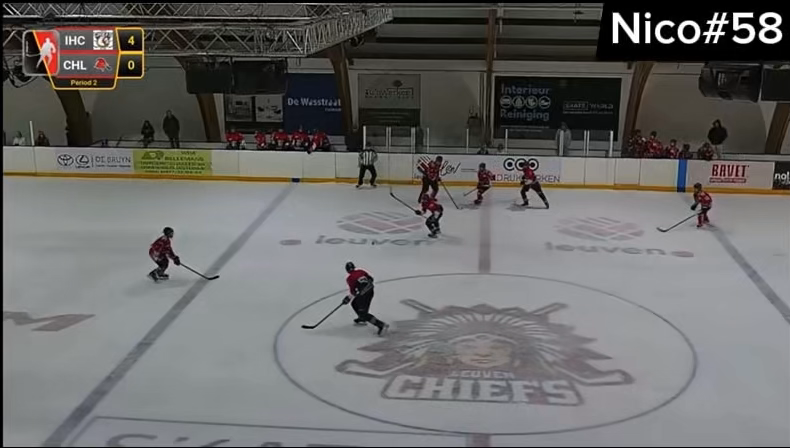 Nicolas Delgado Gorynowicz: U18 Leuven Chiefs - Charleroi Red Roosters (5-0)