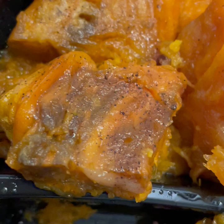 Big Horn BBQ - Old , dried & hard sweet potatoes that were happily served . - Barbeque Near Me - Manvel, Texas