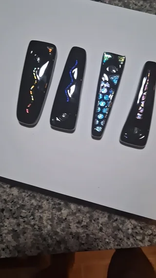 Preview pic of Dichroic Glass Pipes - 4pcs