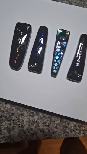 Preview pic of Dichroic Glass Pipes - 4pcs