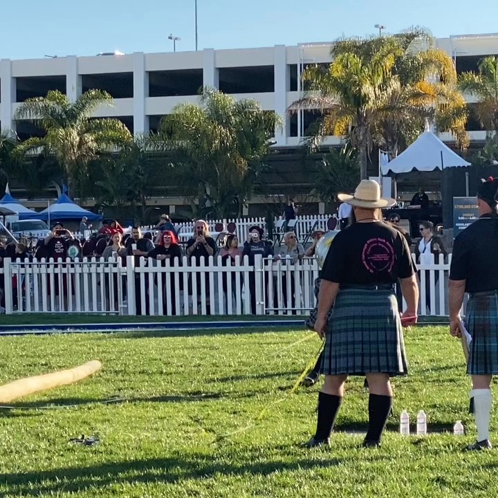 ScotsFestival - Watching The Scottish Toss Games @ The Scots Festival @ The Queen Mary in Long Beach Feb. 2020 - Festivals Near Me - Long Beach, California
