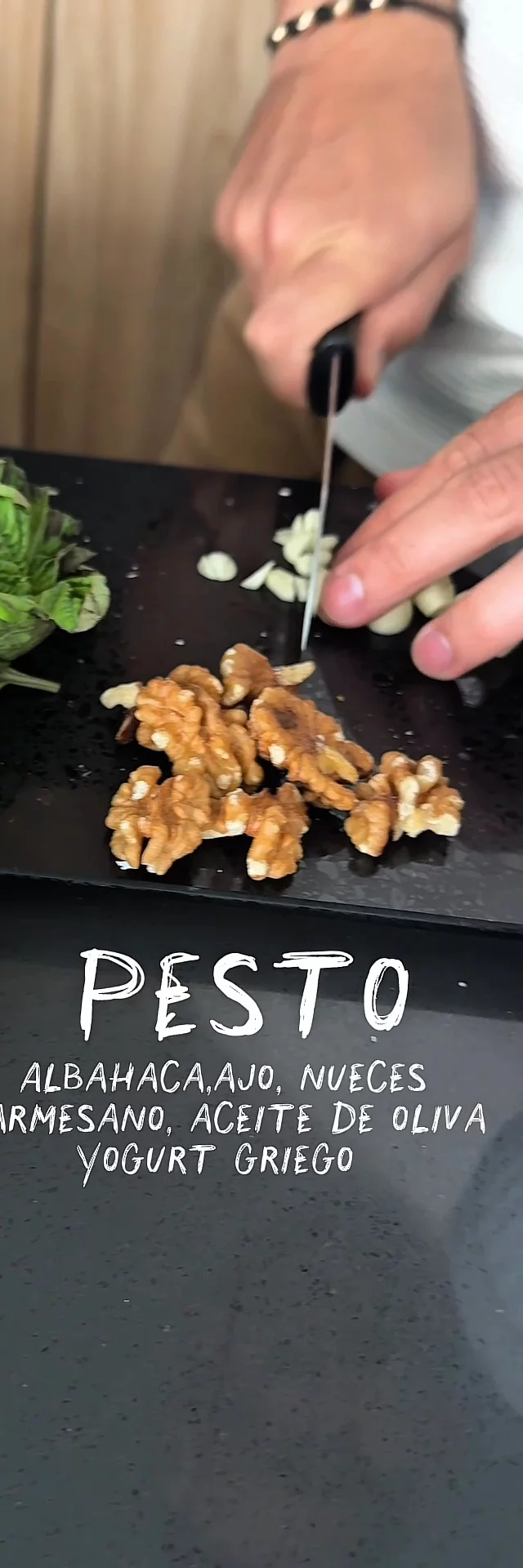 RECETA PASTAS PESTO