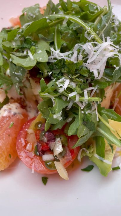 Pacific Table - Crab Cake Salad  and devoured Grilled Artichokes - Sushi Bars Near Me - Fort Worth, Texas