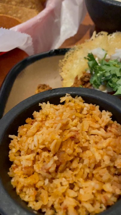 Mercado - 3 tacos with rice. Carne Asada Taco, chorizo-queso and bean - Mexican Near Me - Fort Wayne, Indiana