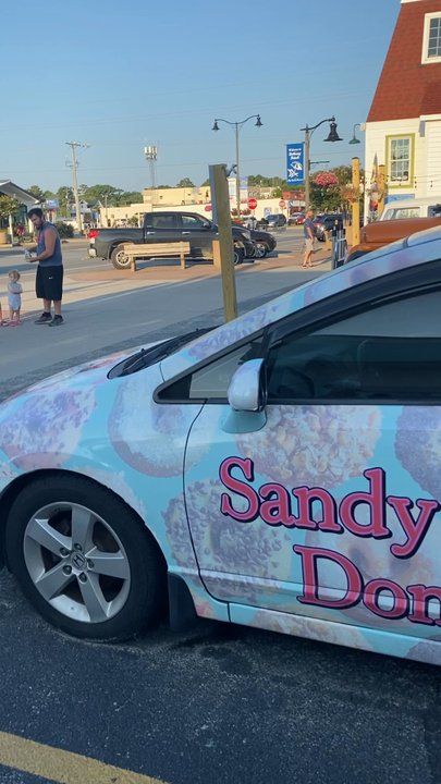 Sandy Pony Donuts - Long lines any time after 7 am. This is 7:13 photo - Donuts Near Me - Bethany Beach, Delaware