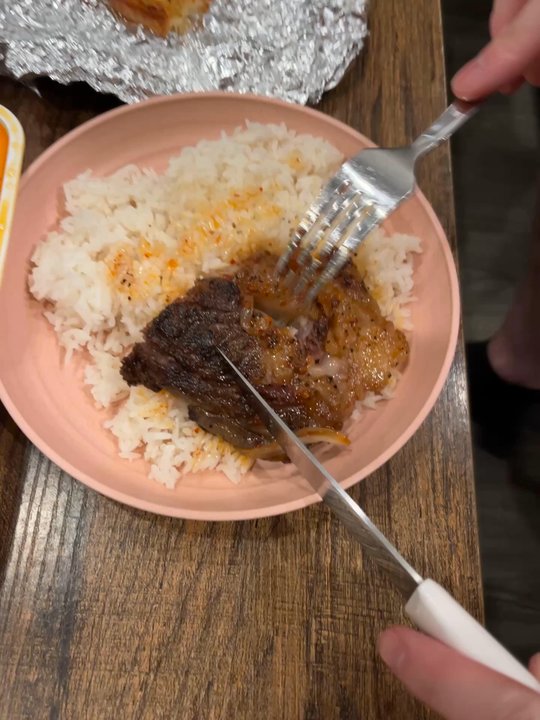 Thai Dishes - This piece had a small piece of raw meat and a large portion of fat. - Thai Near Me - Marlton, New Jersey