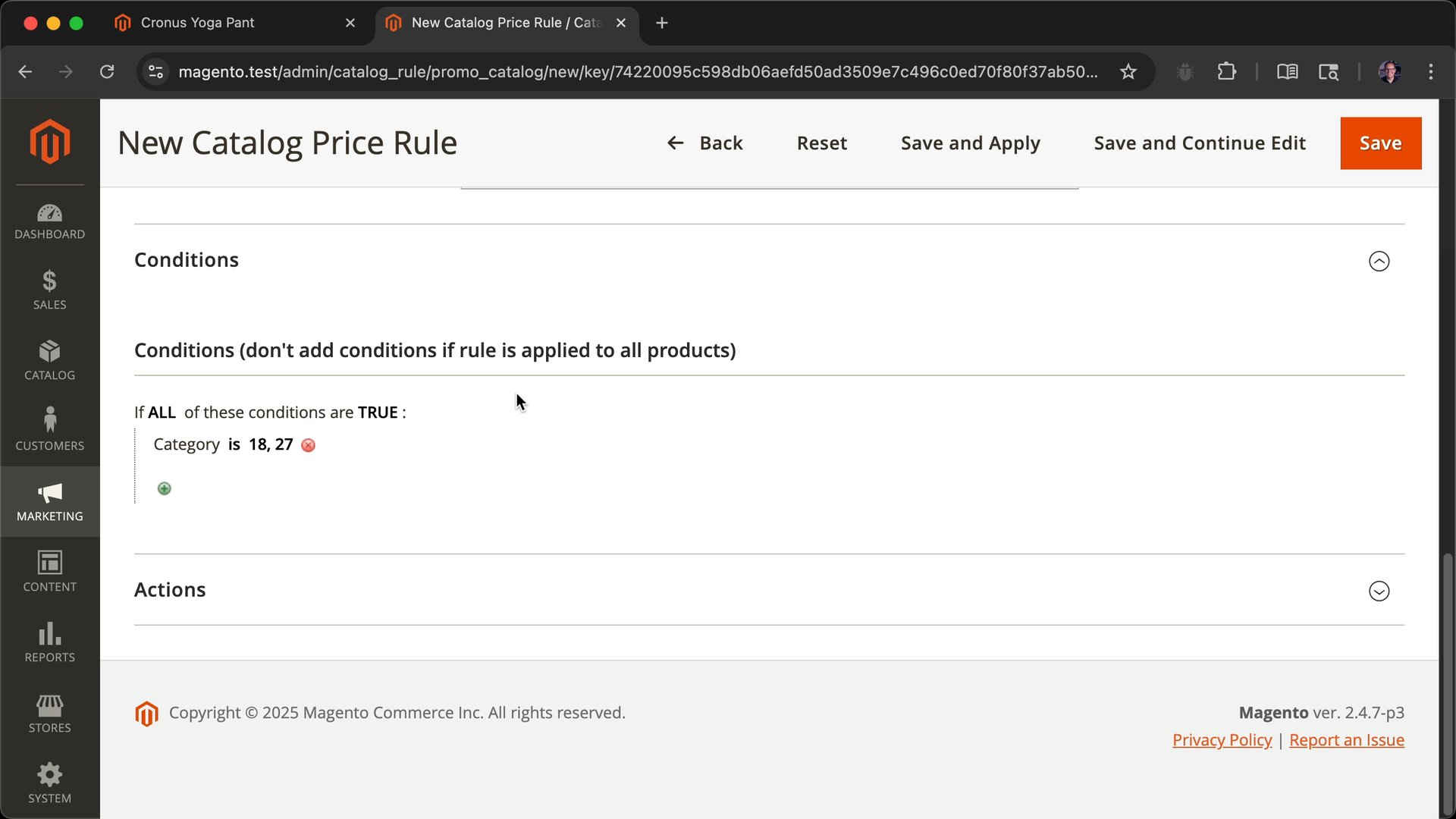 Create catalog price rules that target product attributes in Magento