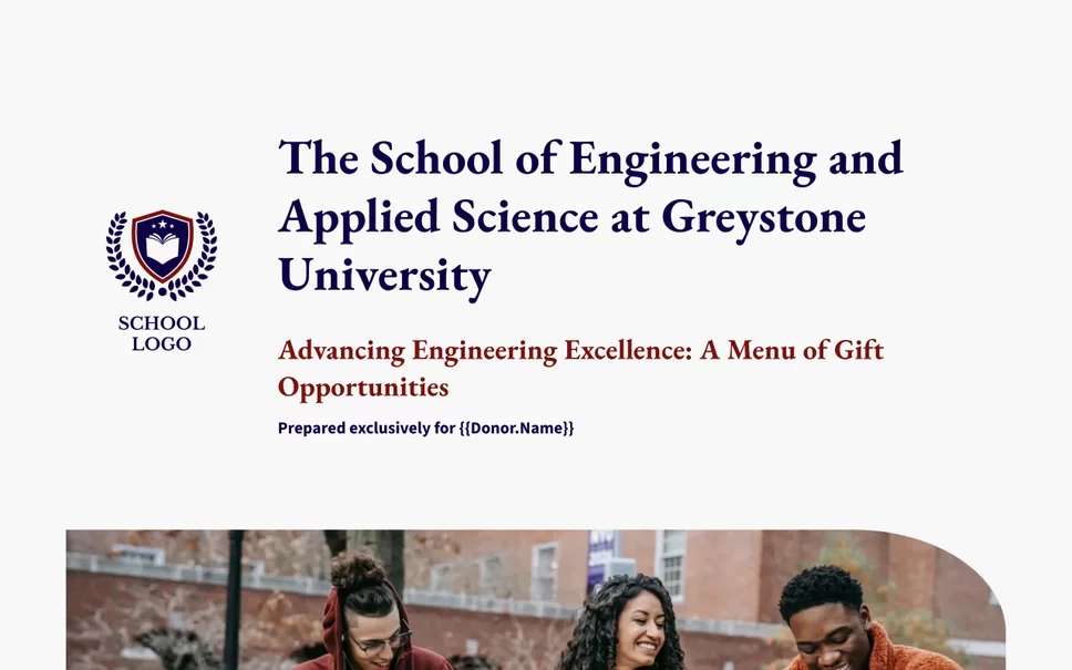 Preview of University Giving Opportunities Page Template