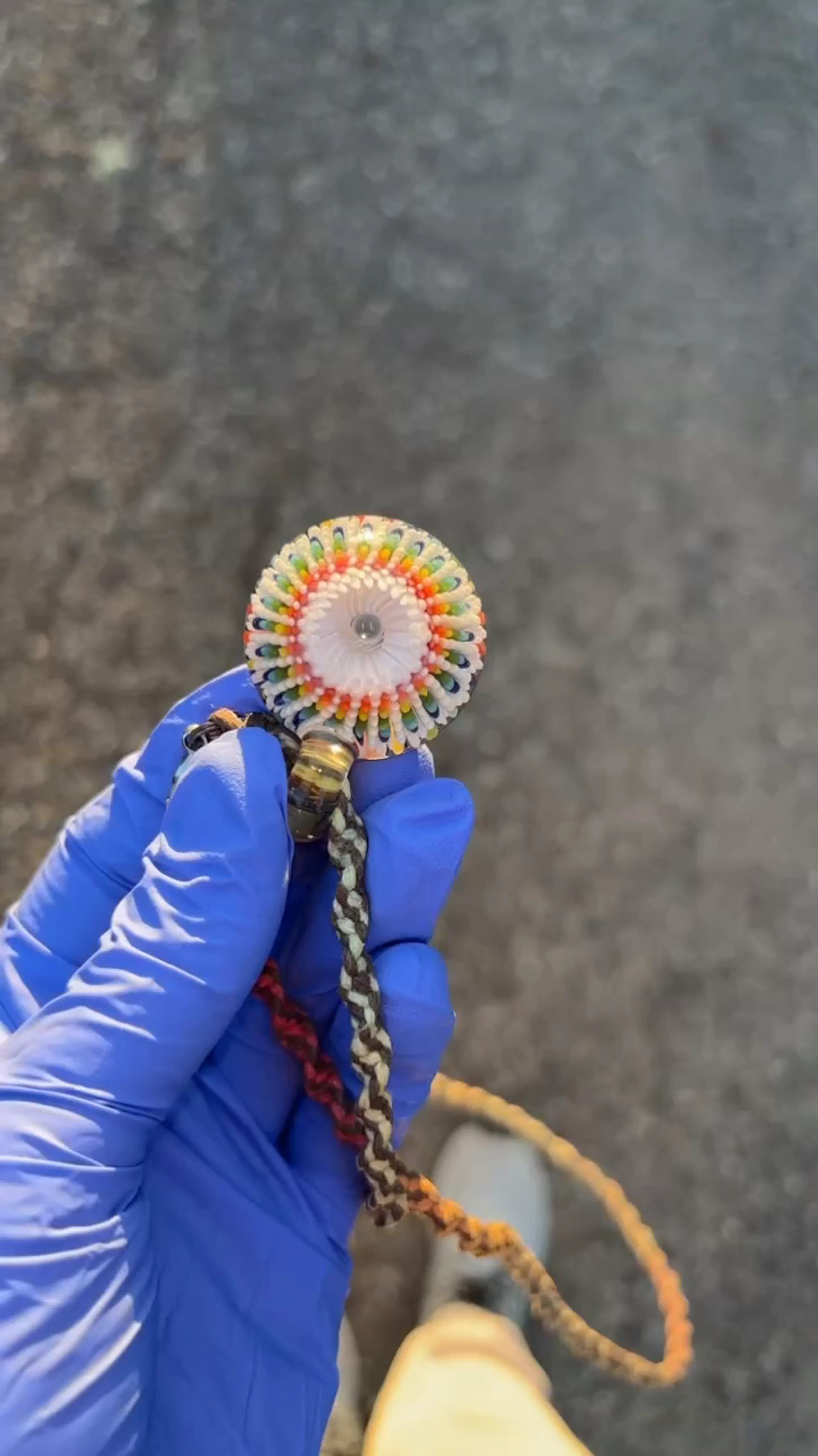 Preview pic of 2025 Steve H Glass Rainbow Burst Pendant
