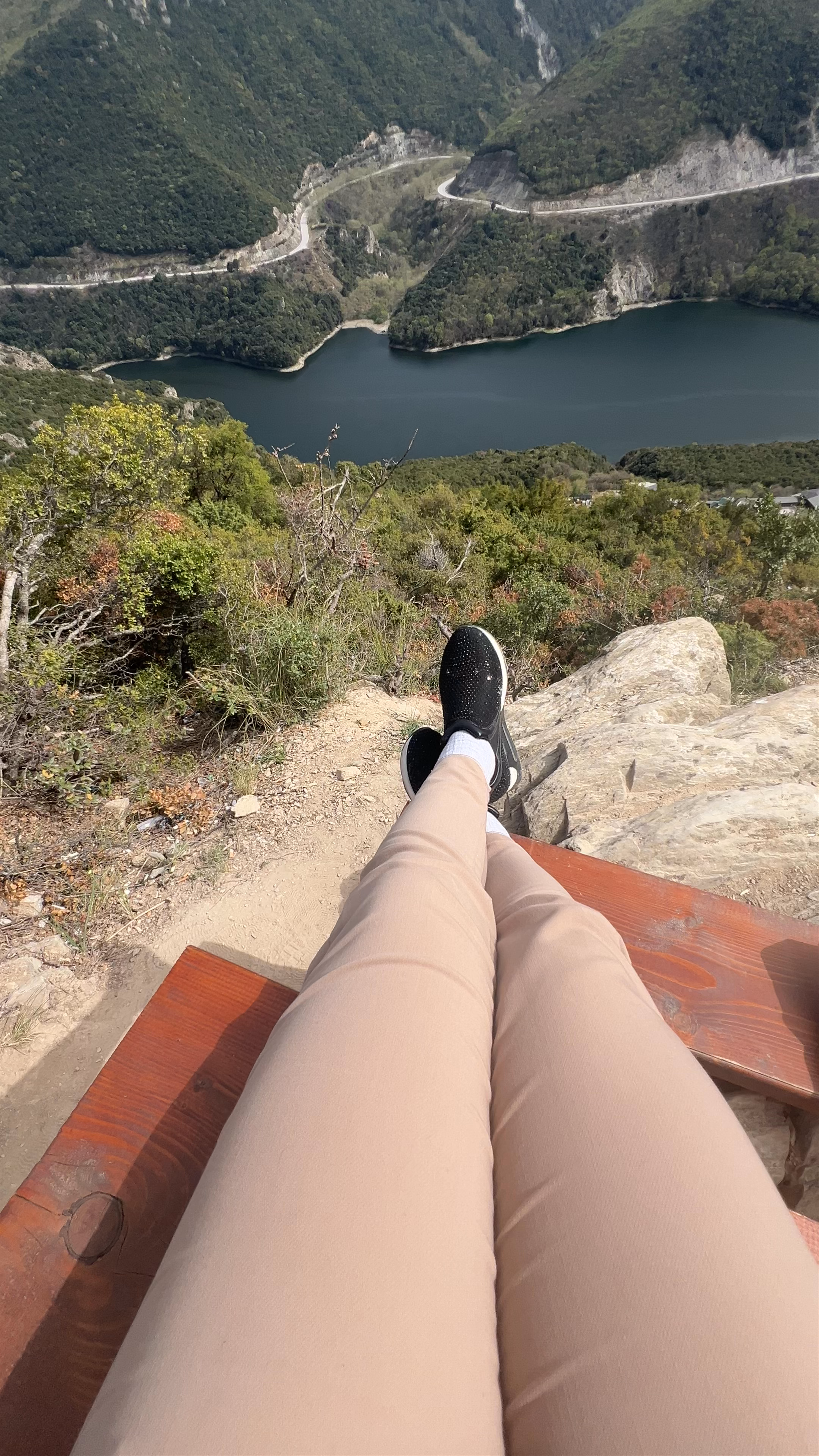 Scenic Relaxation at Aliakmonas Viewpoint near Kallipetra Monastery, Veria