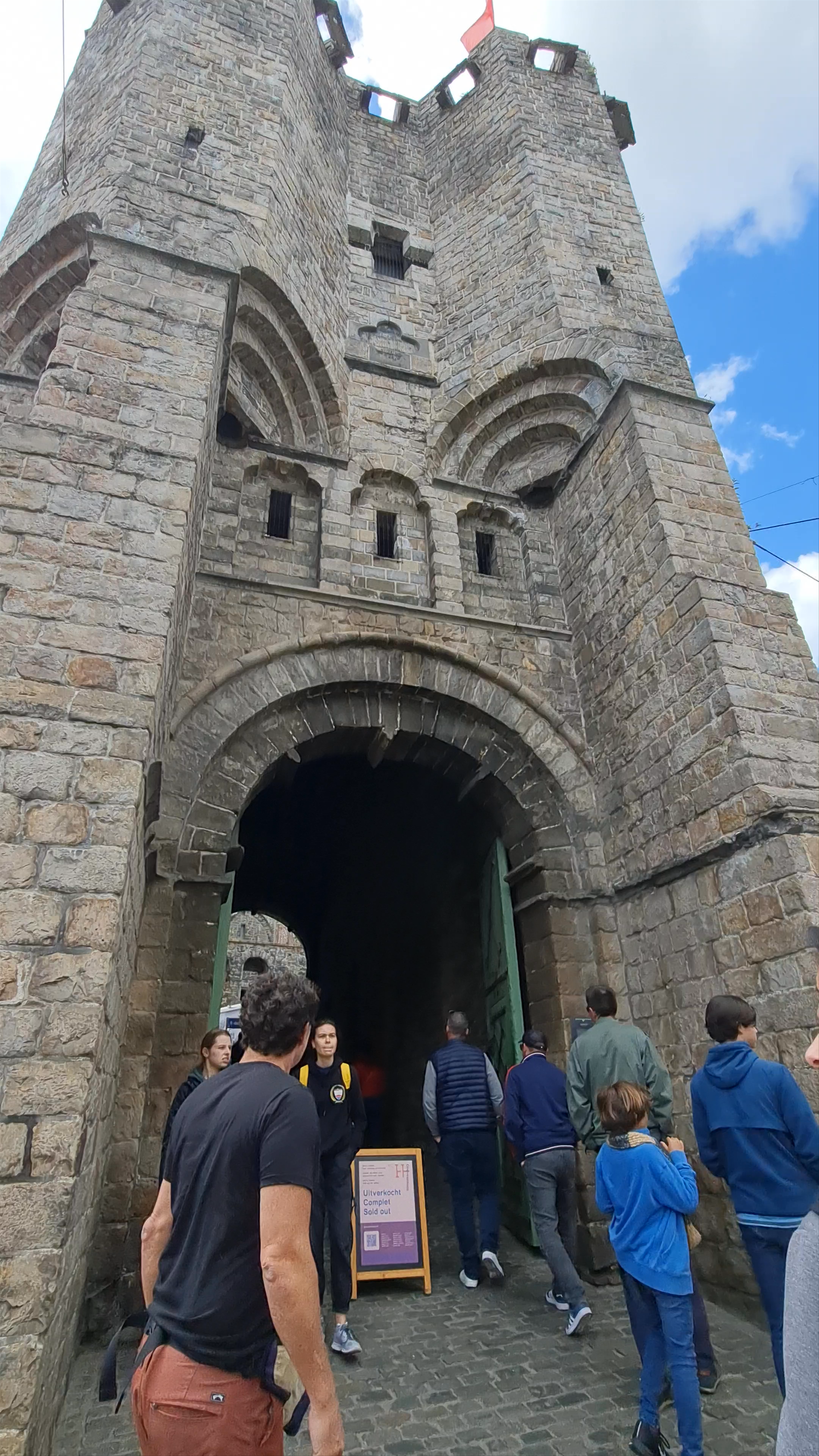 Exploring Gravensteen Castle Entrance in Ghent, Belgium