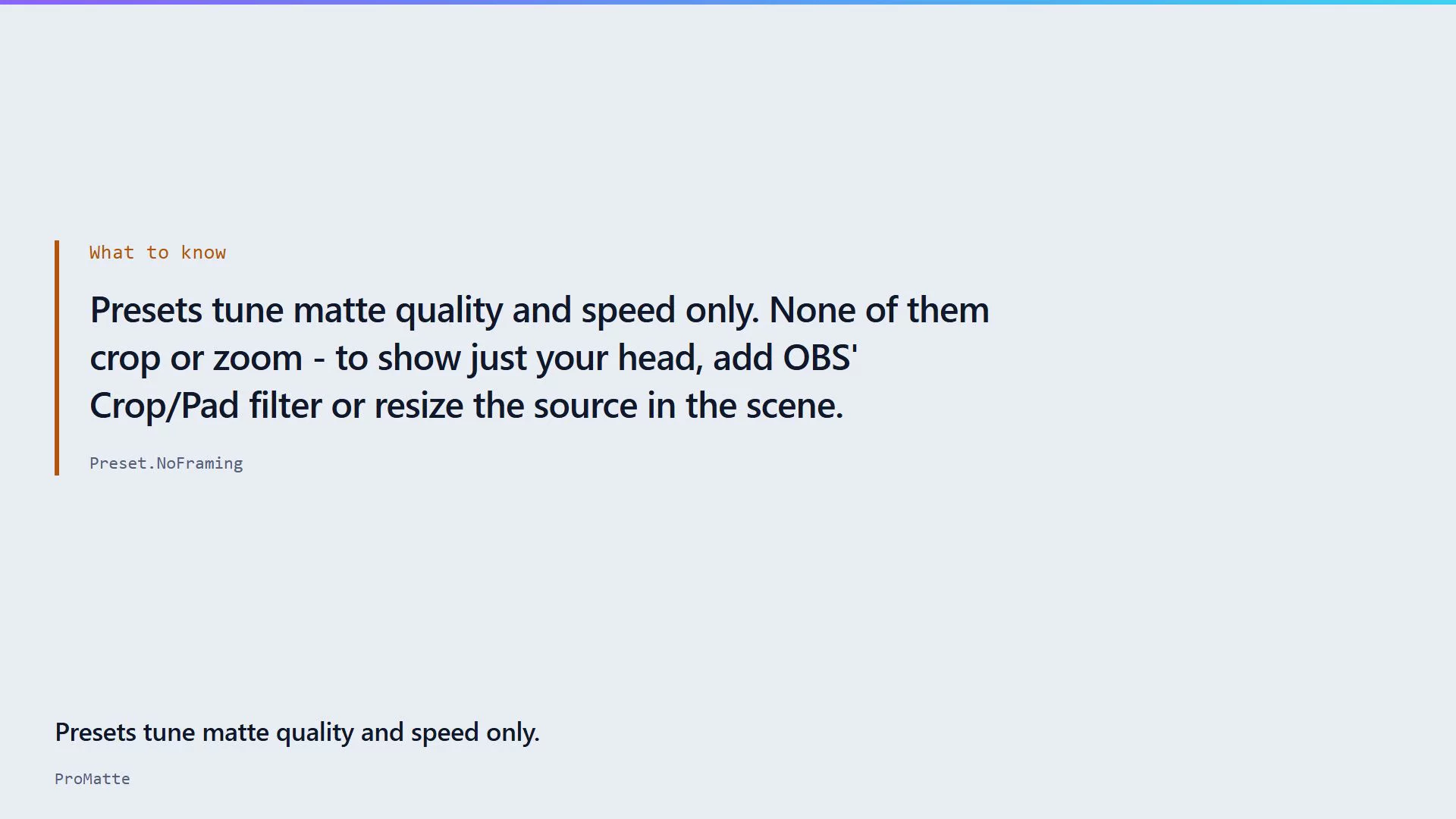 ProMatte - AI Background Removal OBS Studio image 1