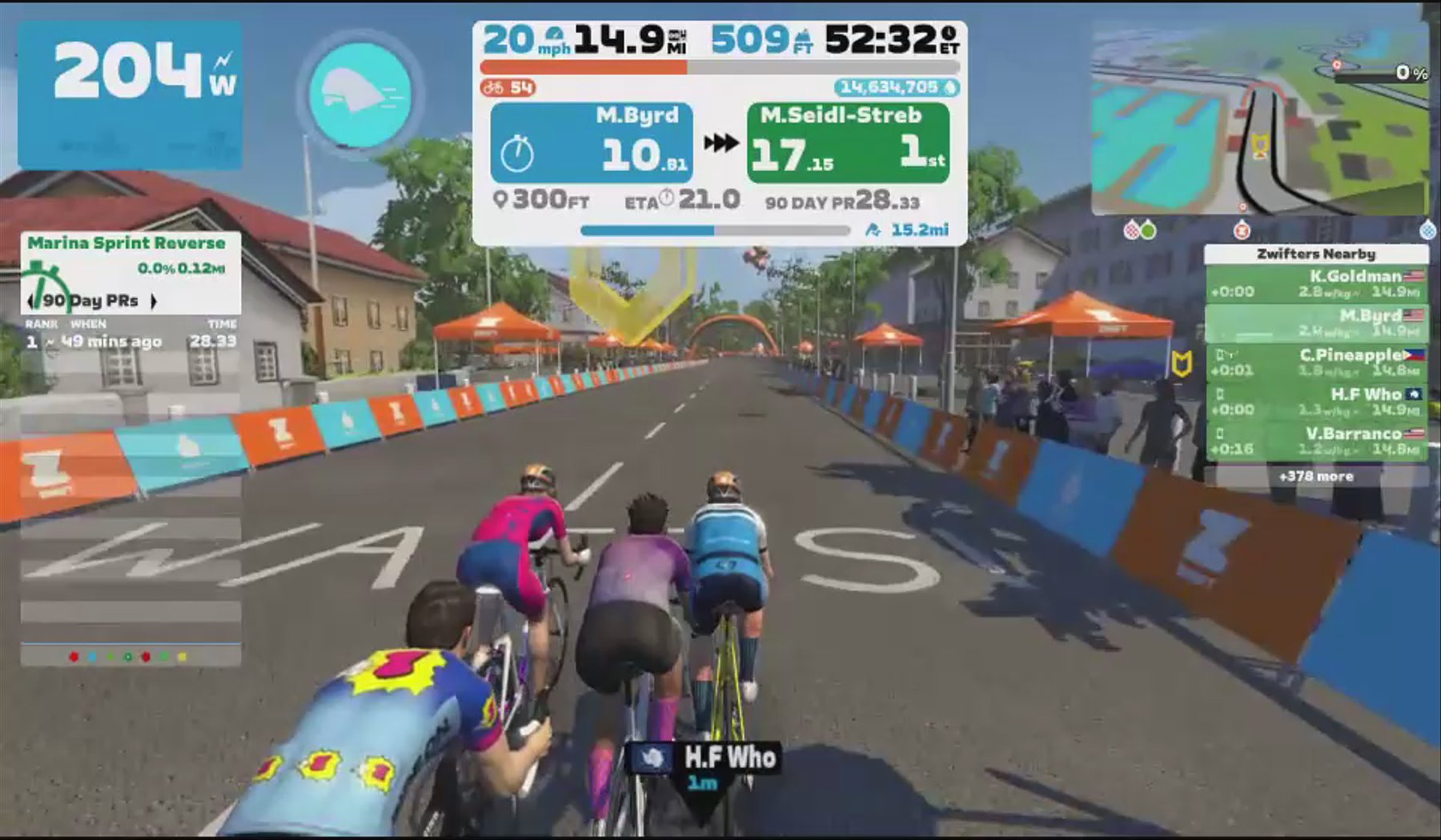Zwift - Chuck Pineapple🍍's Meetup on Casse-Pattes in France