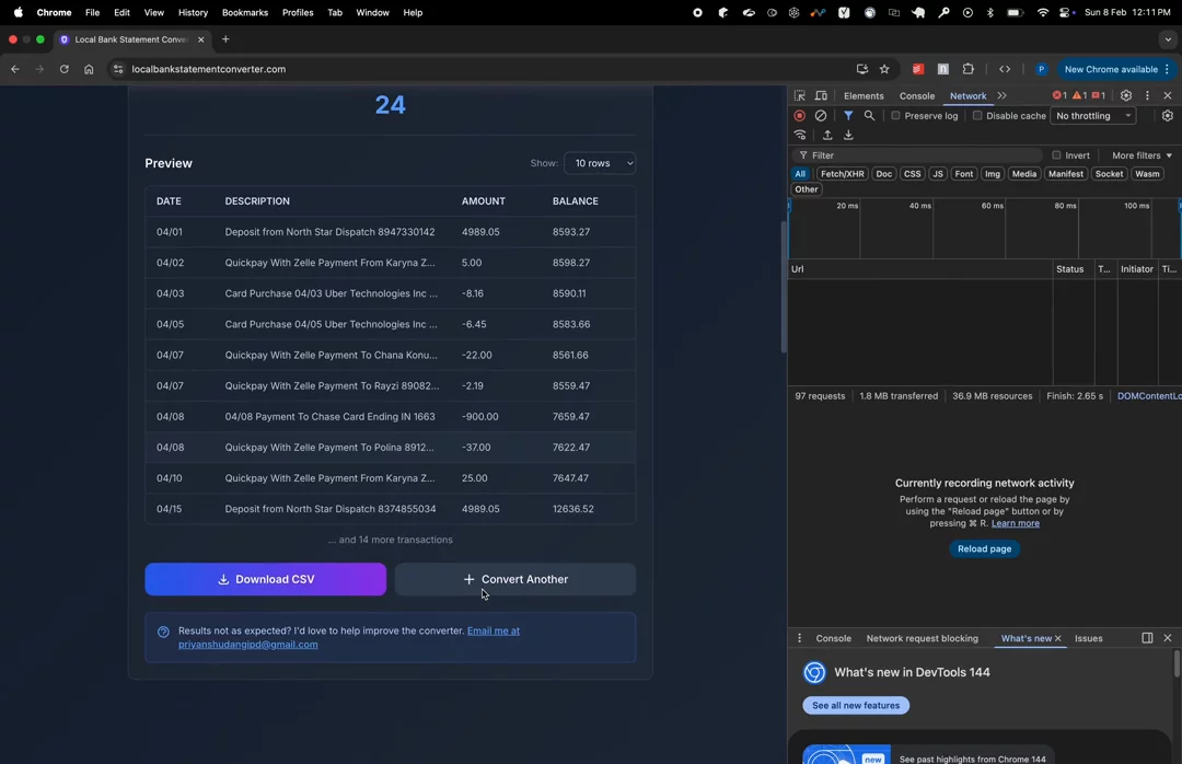 Local Bank Statement Converter image 1