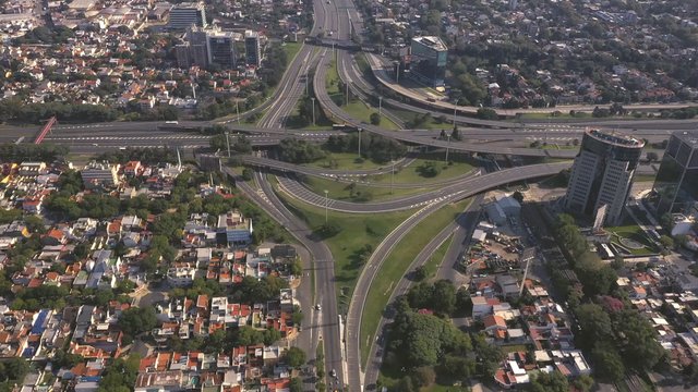 Empty highways and buildings