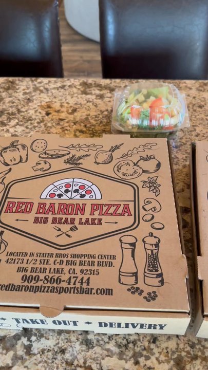 Red Baron Pizza - This is my favorite place!  The pizza is fantastic and service as well.   A must have.  From your local Realtor Brenda Geraci - Pizza Near Me - Big Bear Lake, California