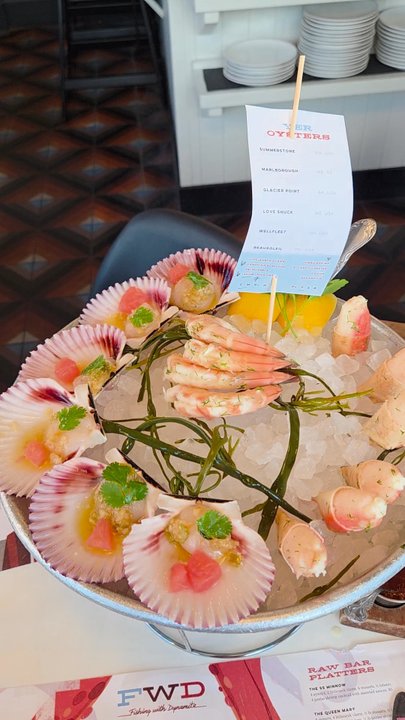 Fishing With Dynamite - 6 Peruvian Scallops ($27), 4 Jumbo Shrimp Cocktail ($14), & 6 Snow Crab Claws ($26)  01-16-2026 - Seafood Near Me - Manhattan Beach, California