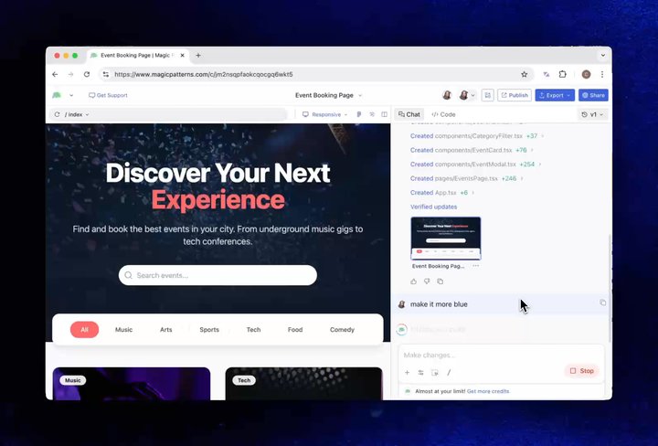 Magic patterns multi tabs