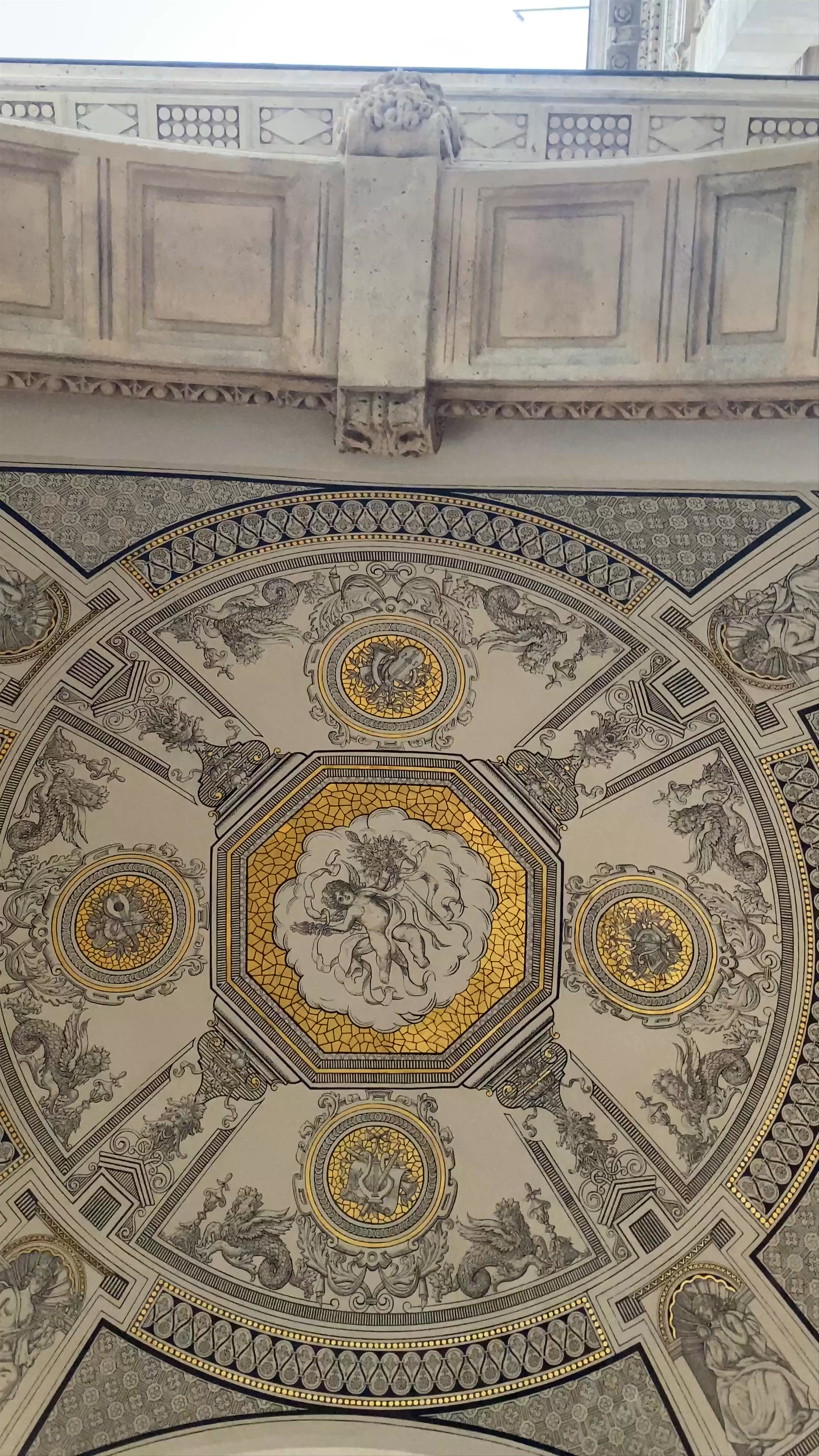 Ornate Ceiling Art at the Hungarian State Opera House, Budapest