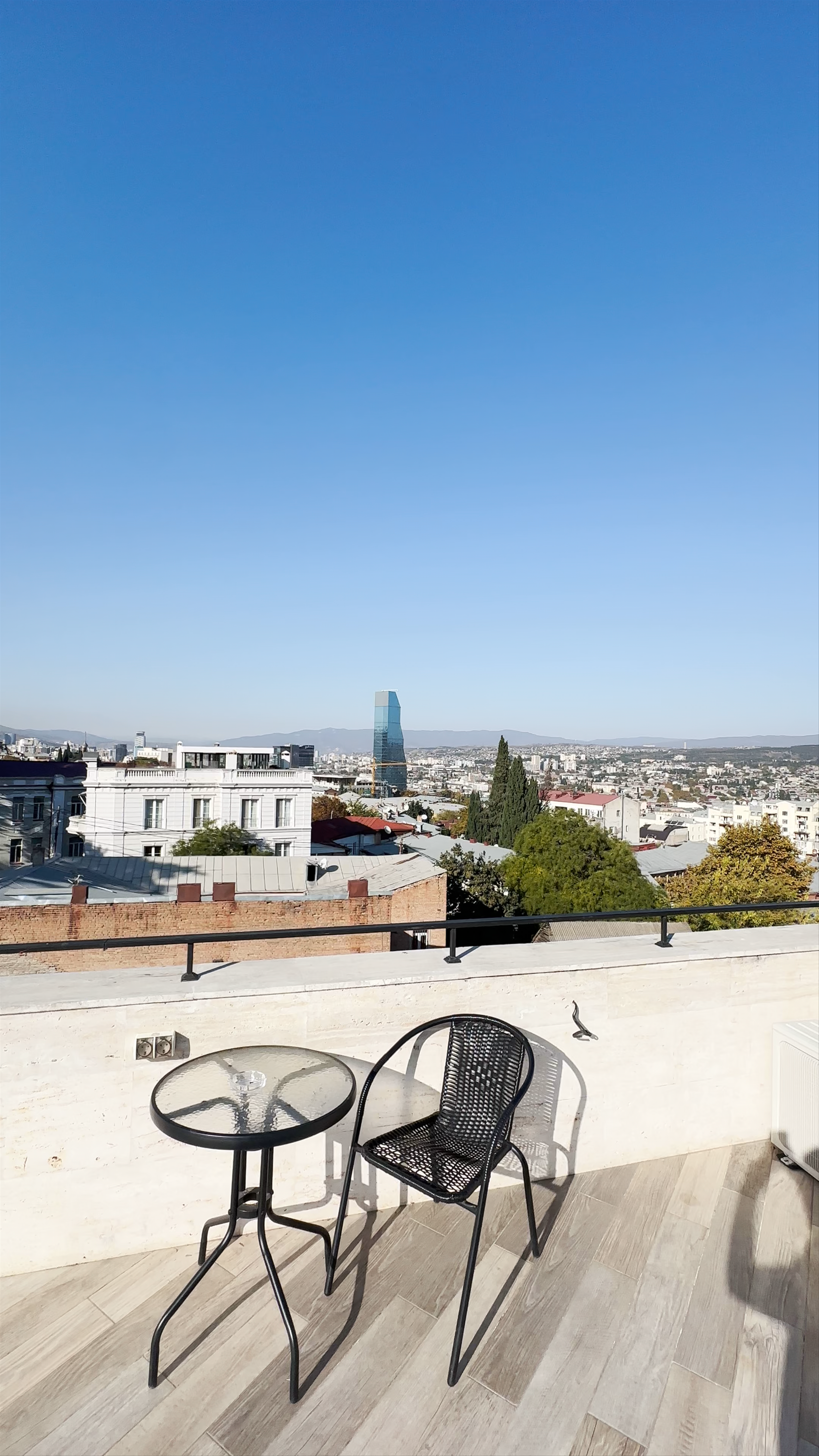 Magnolia Hotel Rooftop Views and Clear Skies in Tbilisi, Georgia