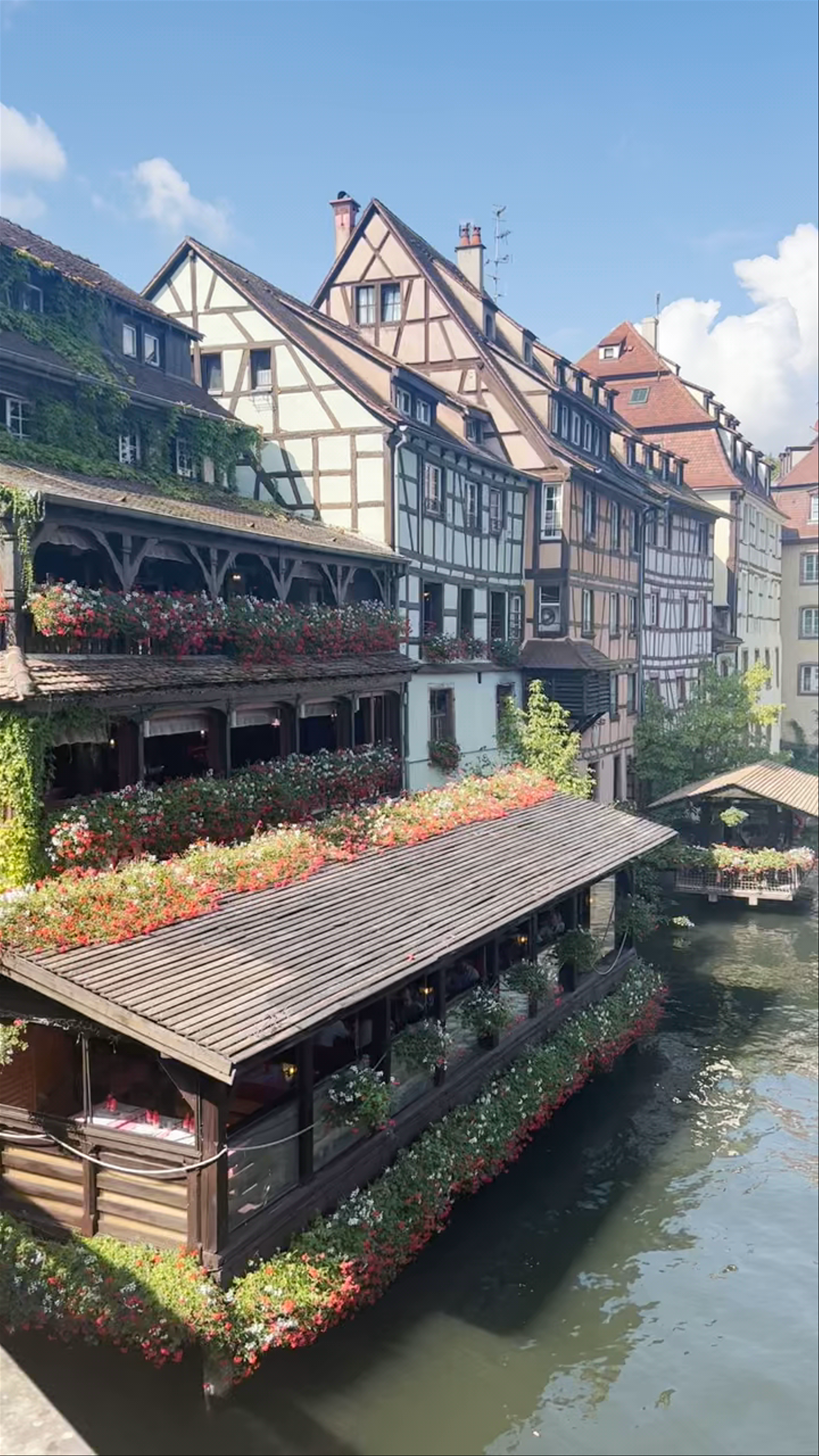 Picturesque Half-Timbered Riverside in Strasbourg, France