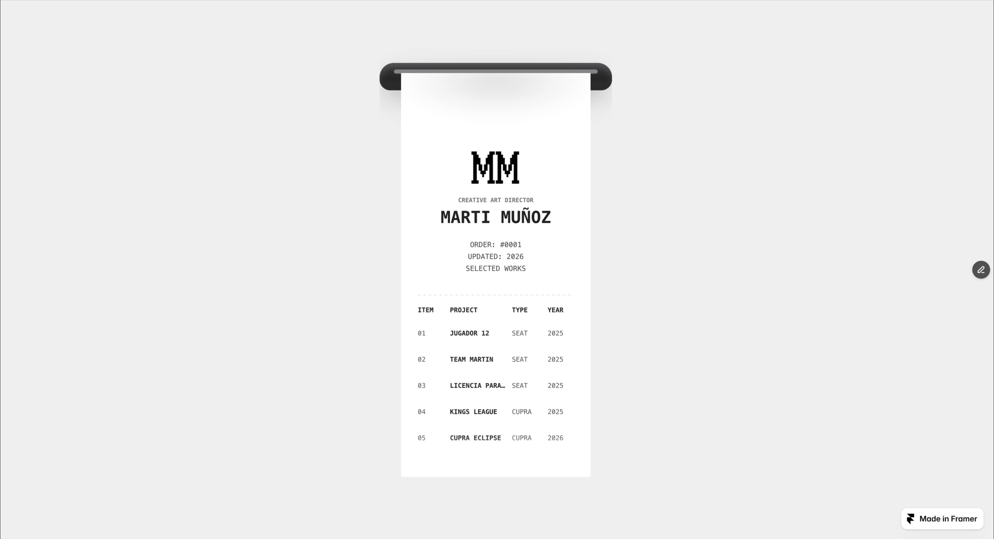 Ticket Porfolio