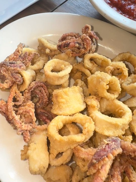 Vincent's Restaurant - Fried calamari with medium spice sauce - Pizza Near Me - Lynbrook, New York