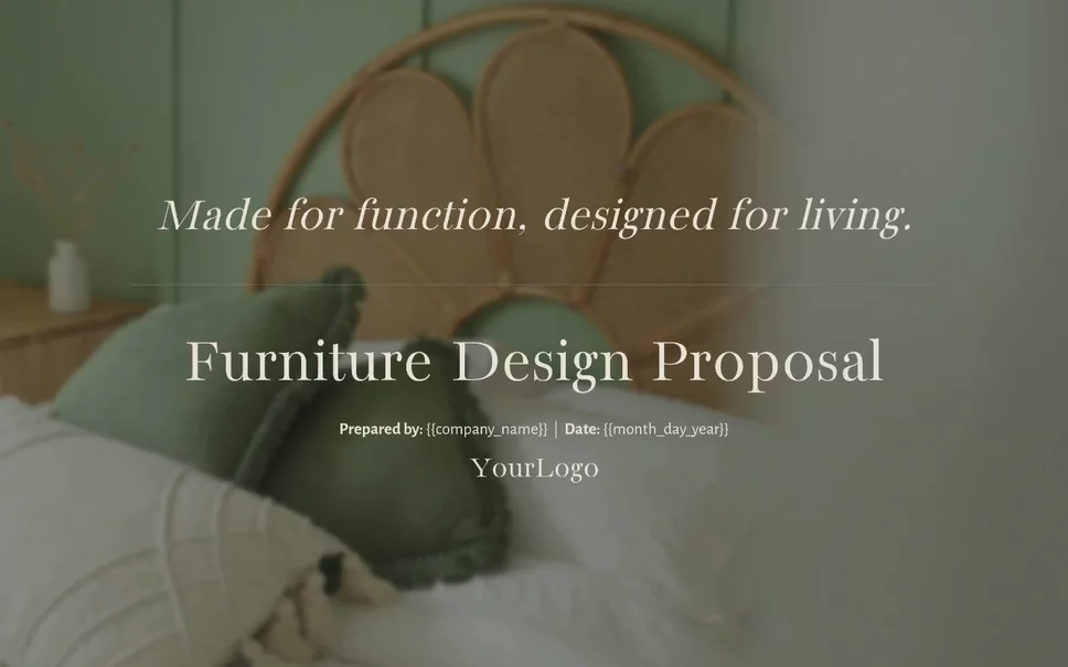Preview of Furniture Design Proposal Template