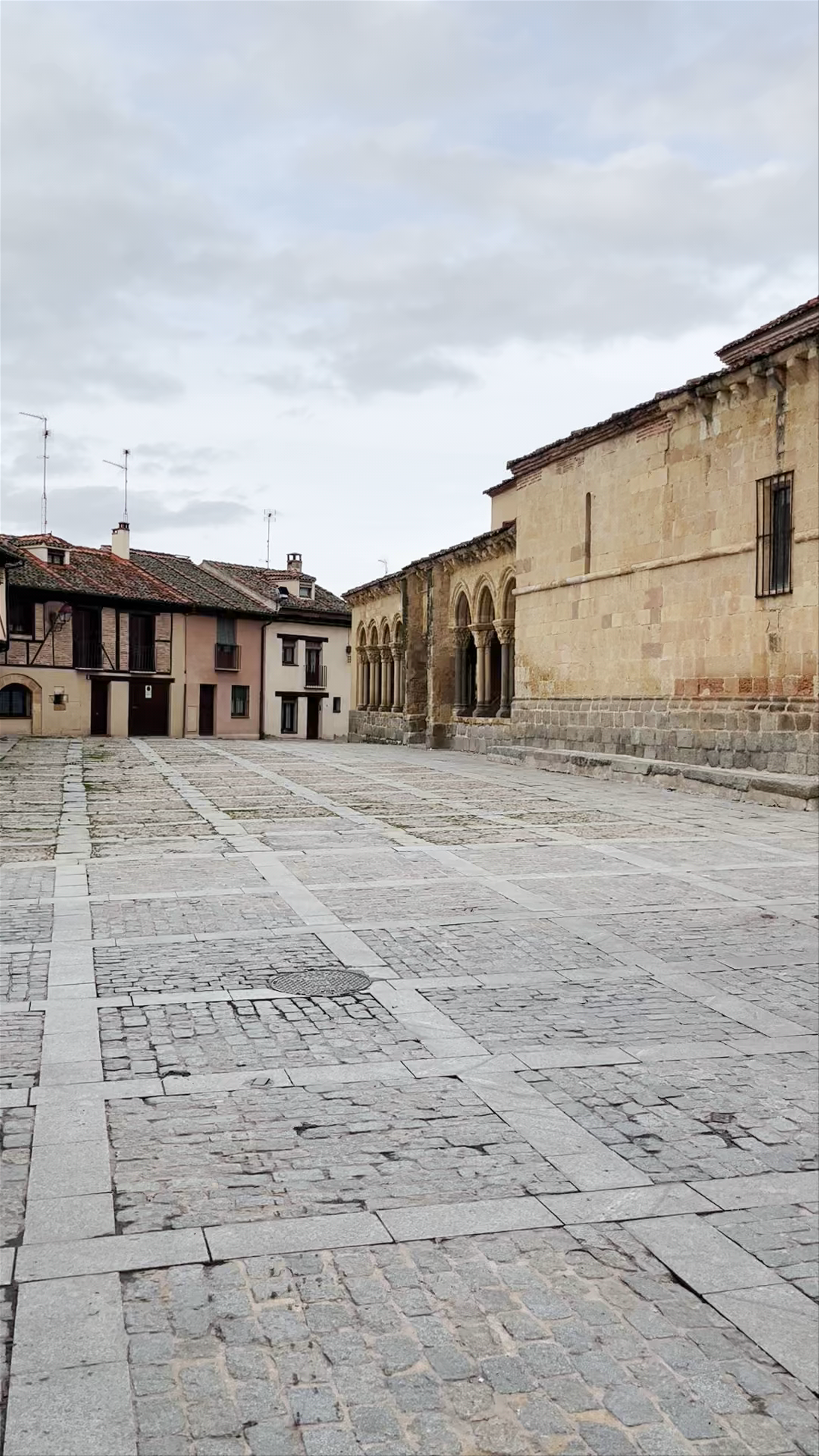 Historic Plaza de San Lorenzo in Segovia, Spain
