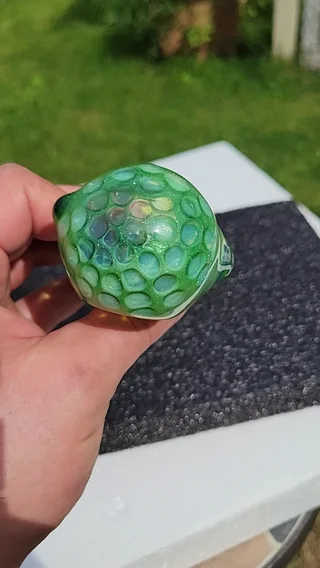 Preview pic of Green stardust over titan honeycomb spoon
