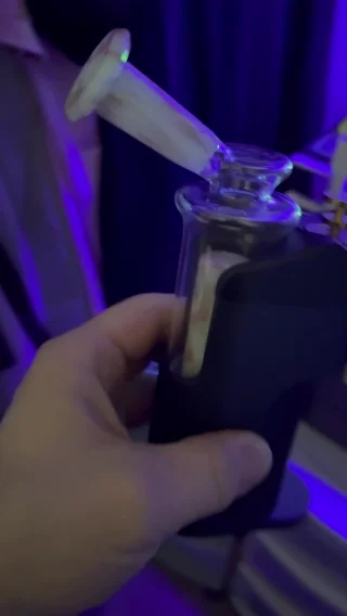 Preview pic of UV Squiggle switch go glass and spinner cap attachment by kadabra glass