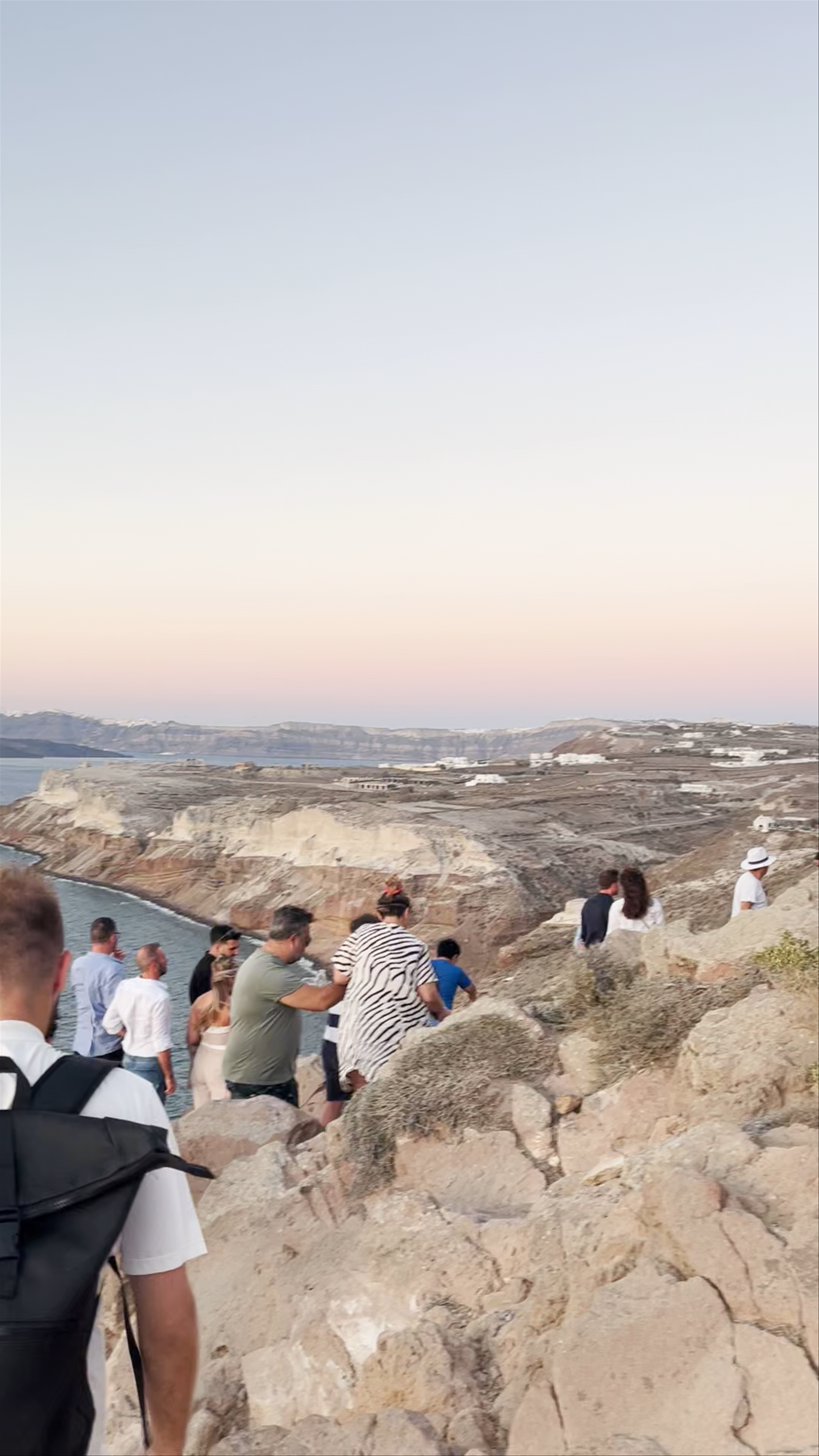 Akrotiri Lighthouse Sunset Gathering in Santorini, Greece