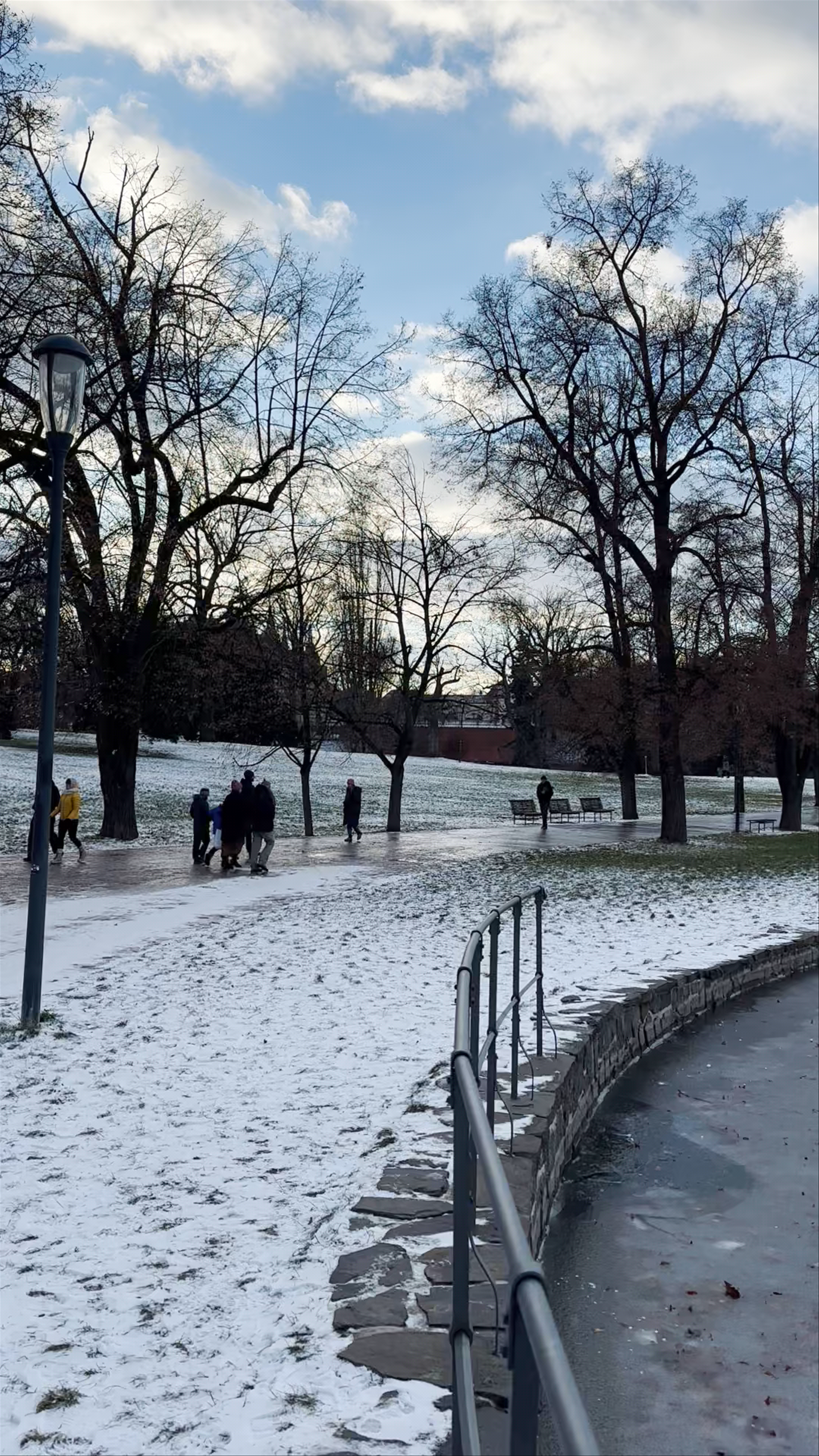 Winter Stroll in Letenské Sady, Prague 7 - Snowy Park Serenity