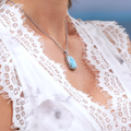 Larimar Hanna Sterling Silver Pendant Design Marahlago