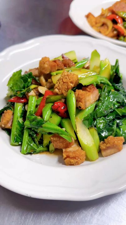 Thai Time - Pad Kana Moo Krob Pad Cha Moo Krob - Thai Near Me - Falls Church, Virginia