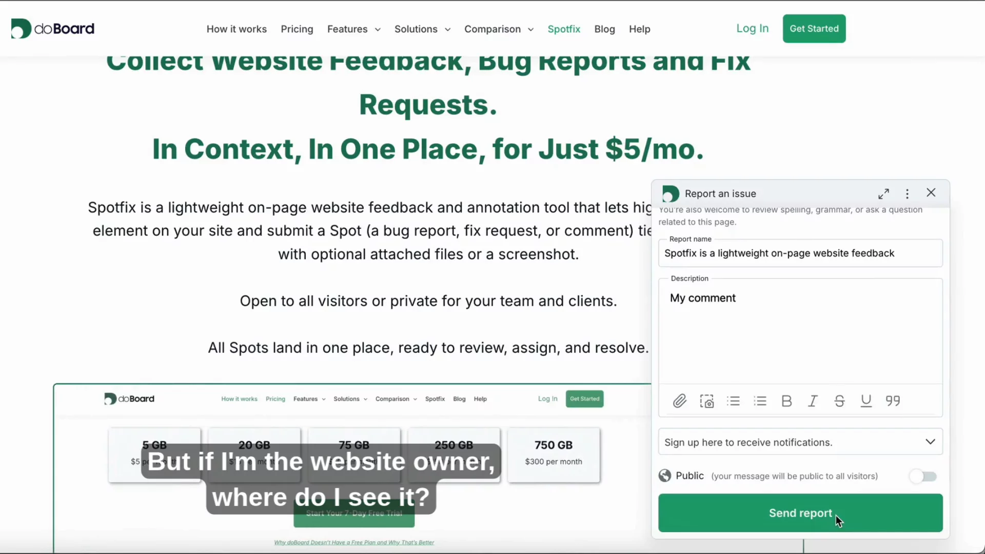 Spotfix - Visual Website Feedback image 1
