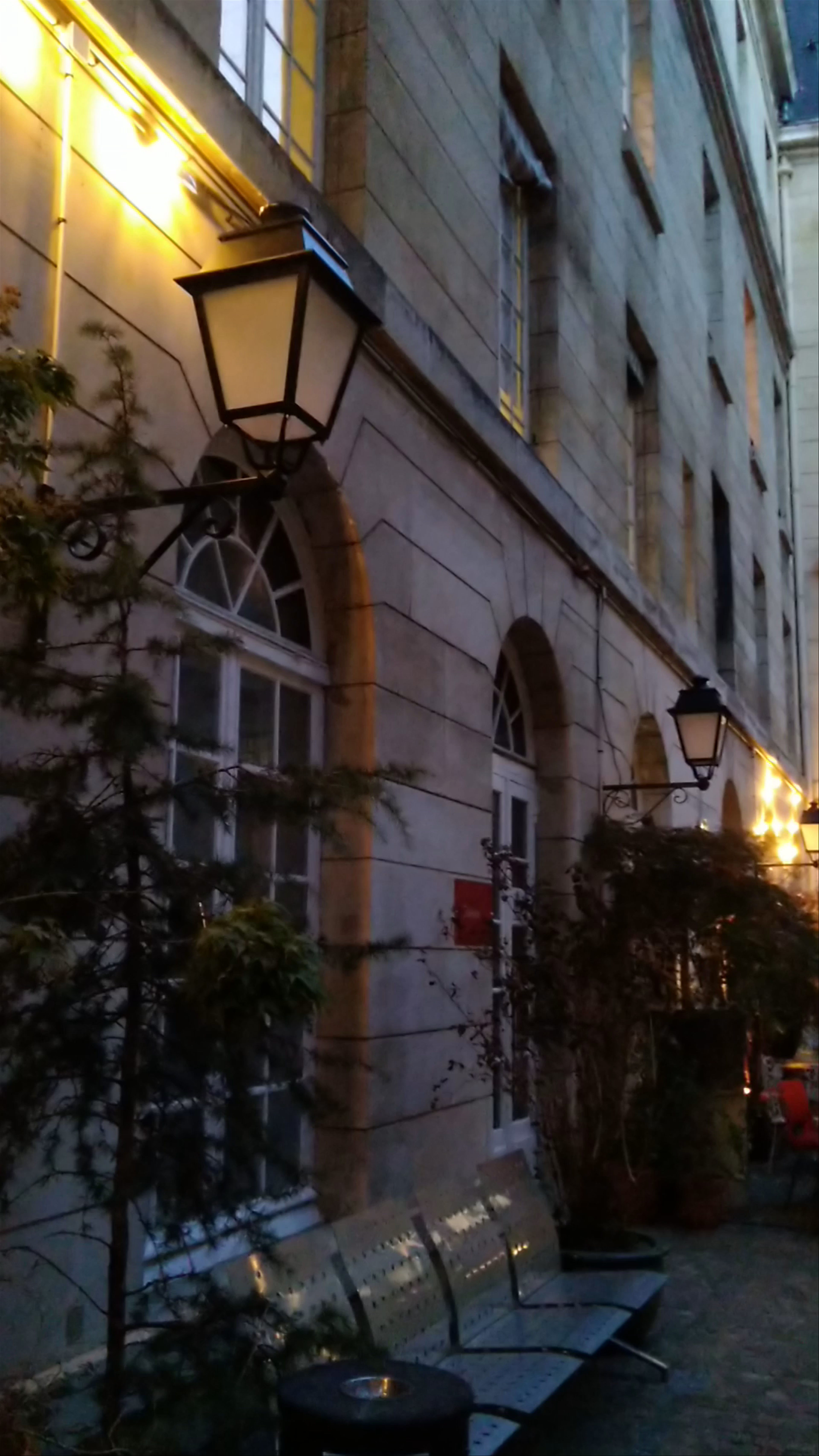 Evening Serenity at Griffon Courtyard, Paris