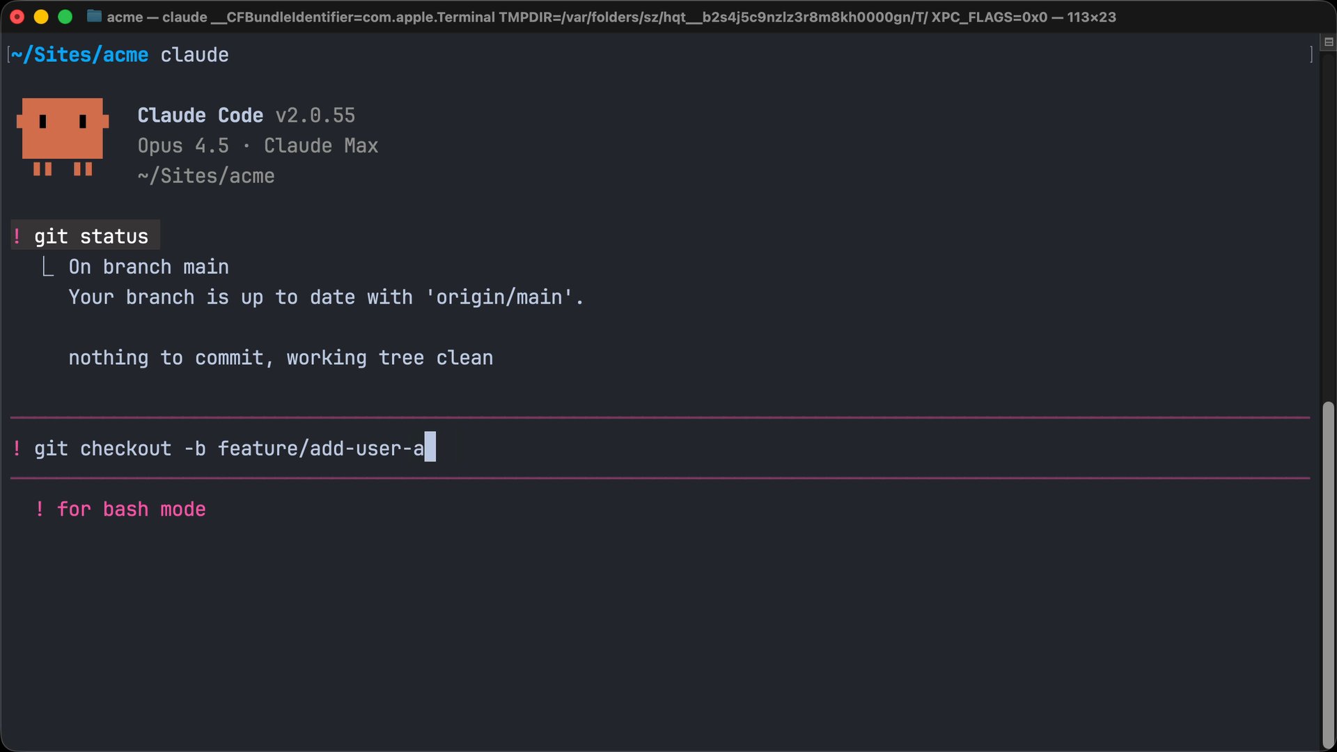 Development workflow with Git and Claude Code